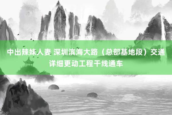 中出辣妹人妻 深圳滨海大路（总部基地段）交通详细更动工程干线通车