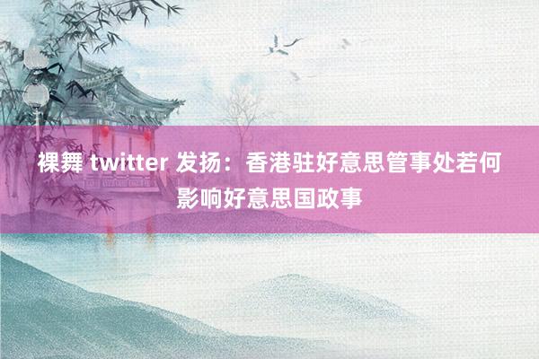 裸舞 twitter 发扬：香港驻好意思管事处若何影响好意思国政事