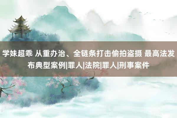 学妹超乖 从重办治、全链条打击偷拍盗摄 最高法发布典型案例|罪人|法院|罪人|刑事案件